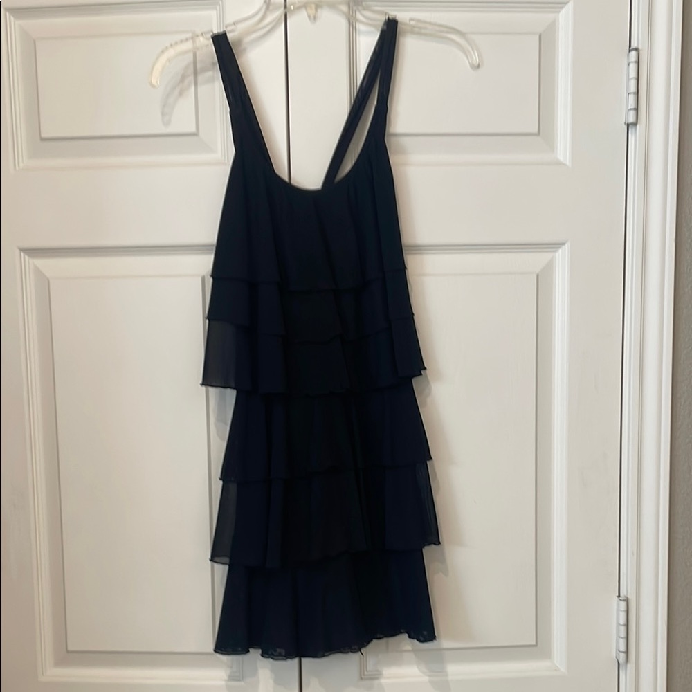 Betsey Johnson Black Tiered Ruffled Mini Dress